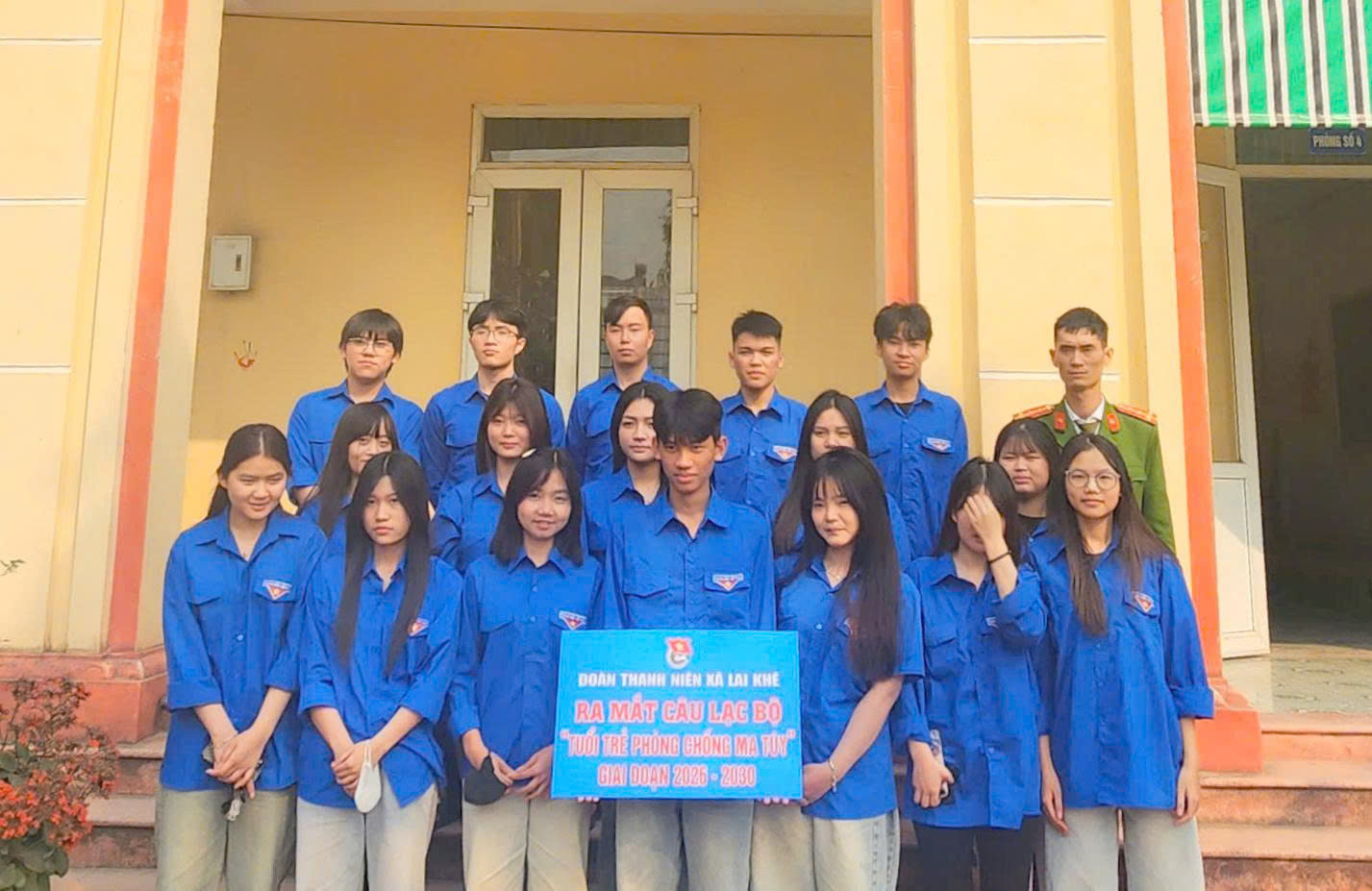 Công an xã Lai Khê phối hợp tổ chức các hoạt động tuyên truyền xây dựng mô hình “Xã không ma túy”